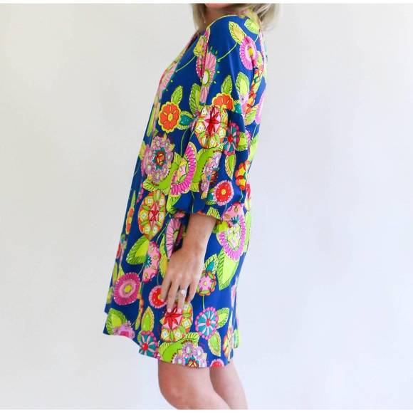 NEW IVY JANE kaleidoscope swing dress in navy - Picture 3 of 4